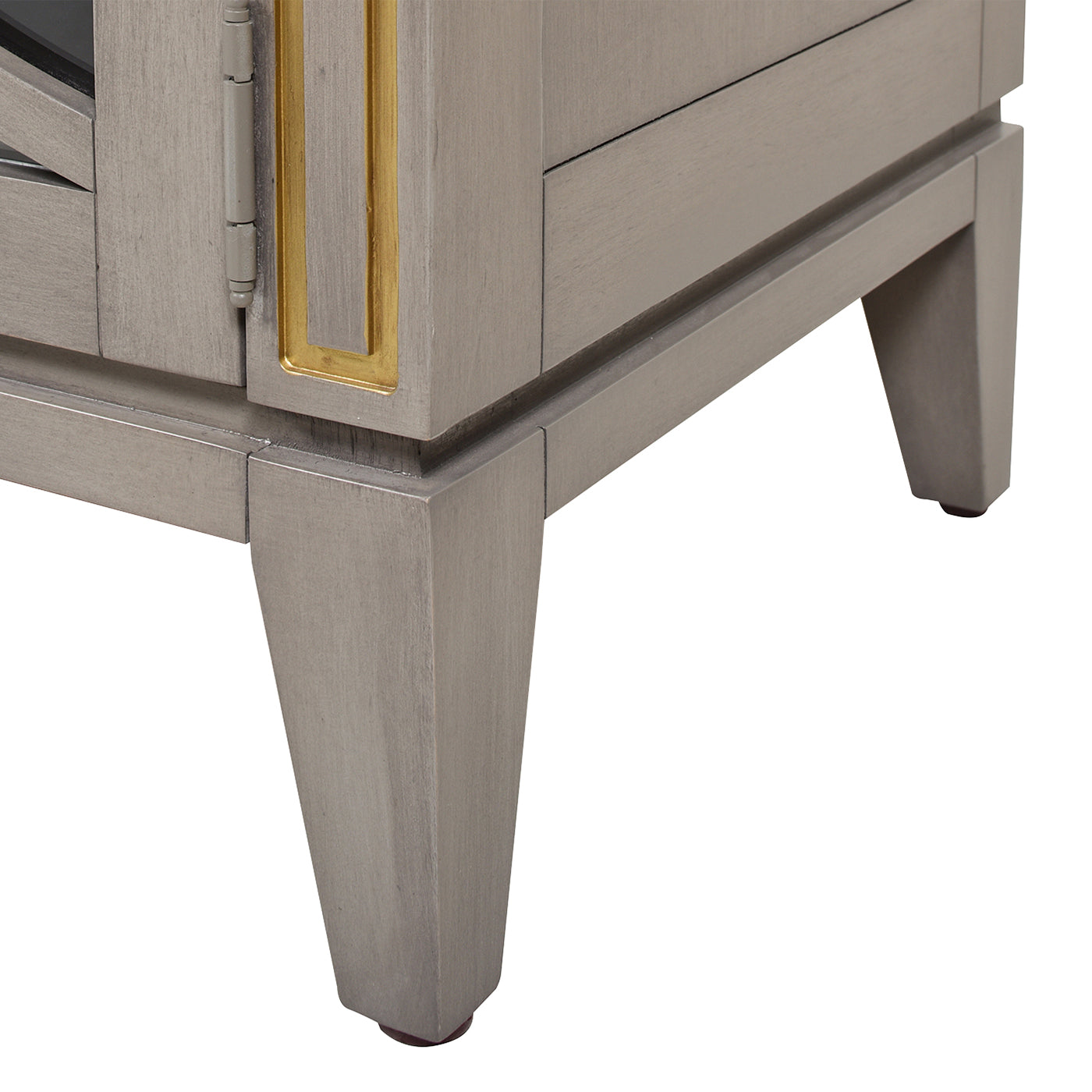 Dauphin 71" Tv Stand Storage Display Console Table, Grey Cashmere Wood Gray 70 79 Inches Solid Wood Mdf Solid Wood Mdf