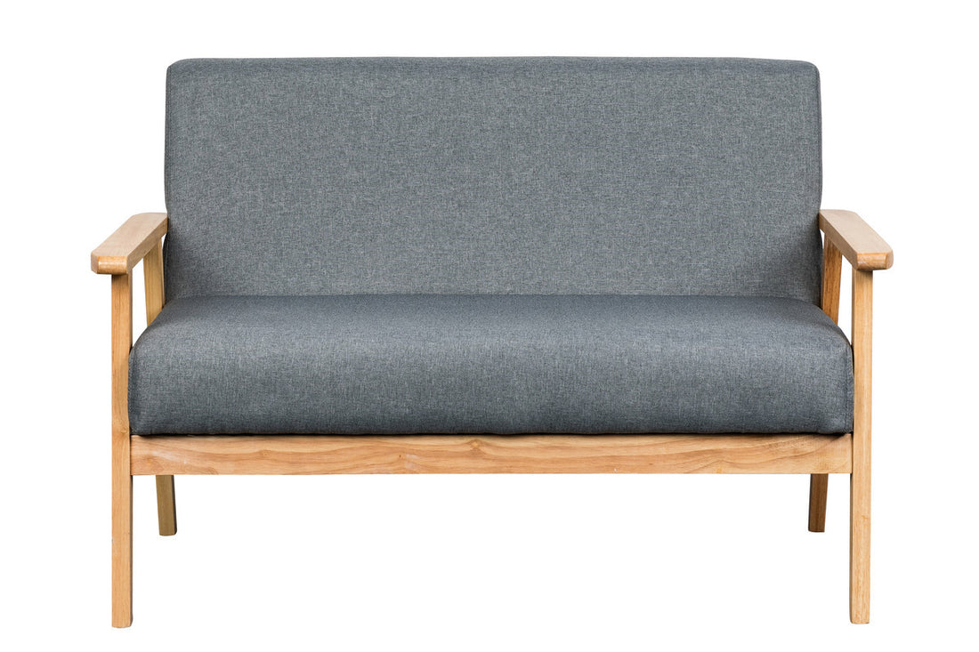 Bahamas Loveseat And 2 Chair Living Room Set Gray Linen