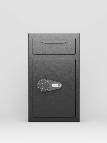Depository Drop Safe, Front Drop Slot Lock Box With Digital Combination And Anti Fishing, Silent Deposit Safe Box, Security Money Safe For Cash Slips Expense Business Office Home Black Steel