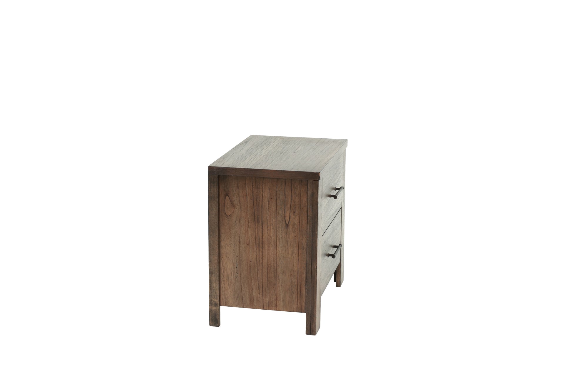 Oak Finish 1Pc Nightstand Wooden Bedside Table 2X Drawers Storage Bedroom Furniture Oak 2 Drawers Bedroom Bedside Cabinet Contemporary,Modern,Transitional Rubberwood Easy Assembly Oak Particle Board