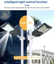 Solar Street Lights Outdoor, Parking Lot Lights With 66Pcs Led Beadsip65 Waterproof Solar Flood Lights, Dusk To Dawn Solar Lights For Garden, Street Side Road,Courtyard Villa,City Square Black White Modern,Sporty,Vintage Metal