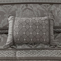 7 Piece Jacquard Comforter Set Grey Cal King California King Grey Polyester