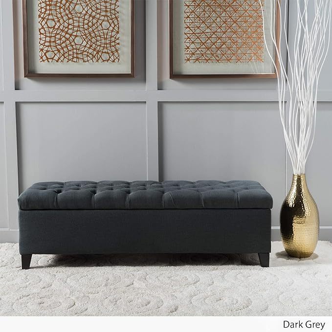 Glouster Storage Ottoman V2 Dark Gray Birch Fabric