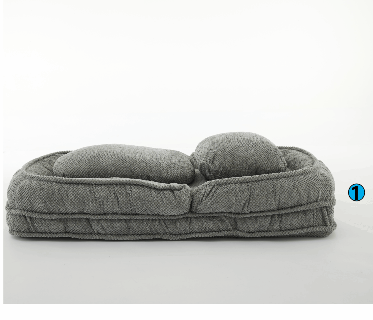 Human Dog Bed ,Lazy Sofa Couch ,5 Adjustable Position,Sit,Sleep,Fold,Suit To Put In Bedroom, Living Room ,Space Saving Design,Gray Gray Polyester Metal Primary Living Space Medium Soft Cushion Back