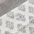 3 Piece Cotton Jacquard Duvet Cover Set King Gray Cotton