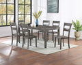 2Pc Transitional Dining Side Chair Ladder Back Wooden Dining Room Furniture Gray Gray Dining Room Contemporary,Transitional Side Chair Ladder Back Set Of 2 Wood