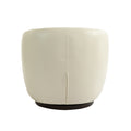 Upholstered Swivel Barrel Armchair With Storage Modern Living Room Side Chair For Bedroom Office Reading Spaces Pu Light Beige Light Beige Foam Upholstered