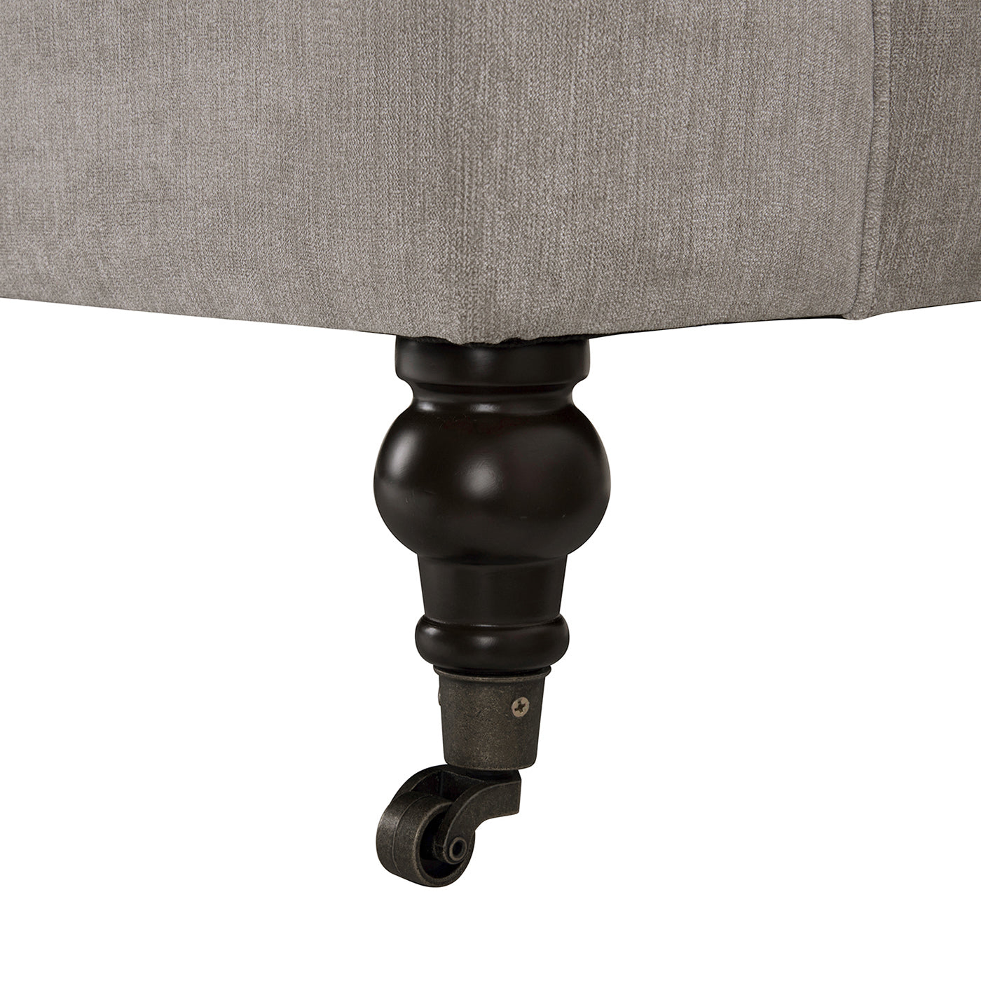 Alana Lawson Three Cushion Tightback Sofa, Silver Grey Polyester Silver Grey Foam Polyester 3 Seat