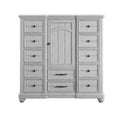 Mariano Gray 12 Drawer Master Chest With Cabinet Gray Solid Wood