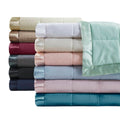 Lightweight Down Alternative Blanket With Satin Trim Black Twin Black Polyester