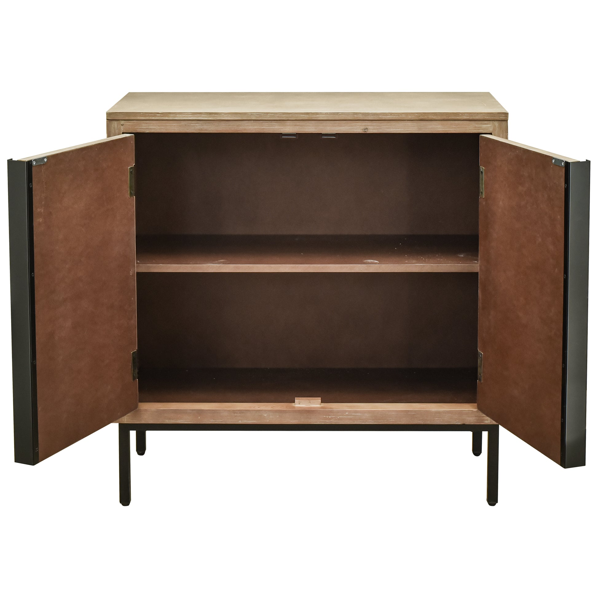 Hand Carved 2 Doors Accent Cabinet Traditional Craftsman And Functionality Combined Antique Brown Solid Wood Mdf