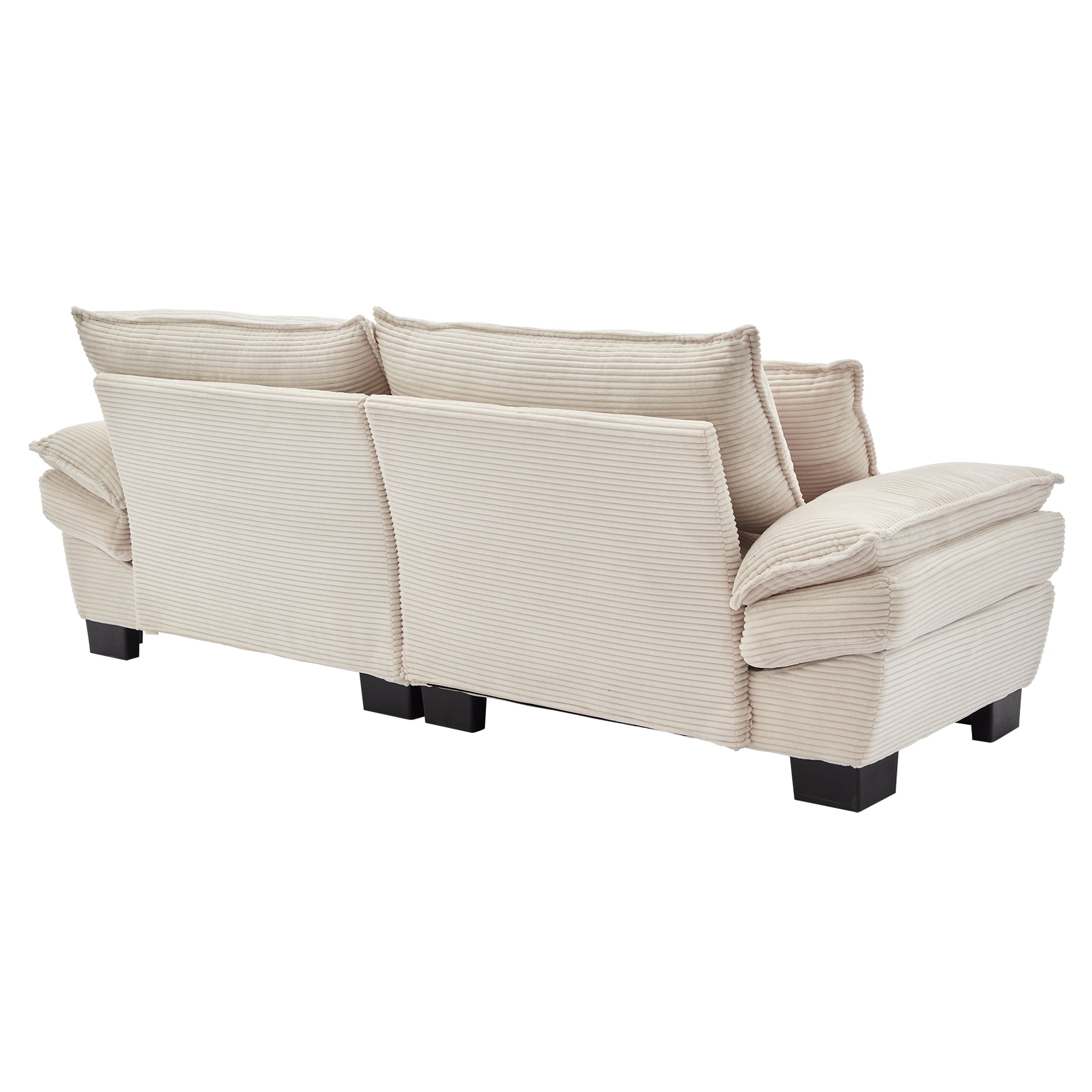Corduroy Sofa Sleeper Couch Loveseat Sofa With Pillows Comfy Upholstered Deep Seat Sofa For Bedroom,Living Room,Apartment,Office,Dorm Beige Corduroy Beige Foam Upholstered 2 Seat