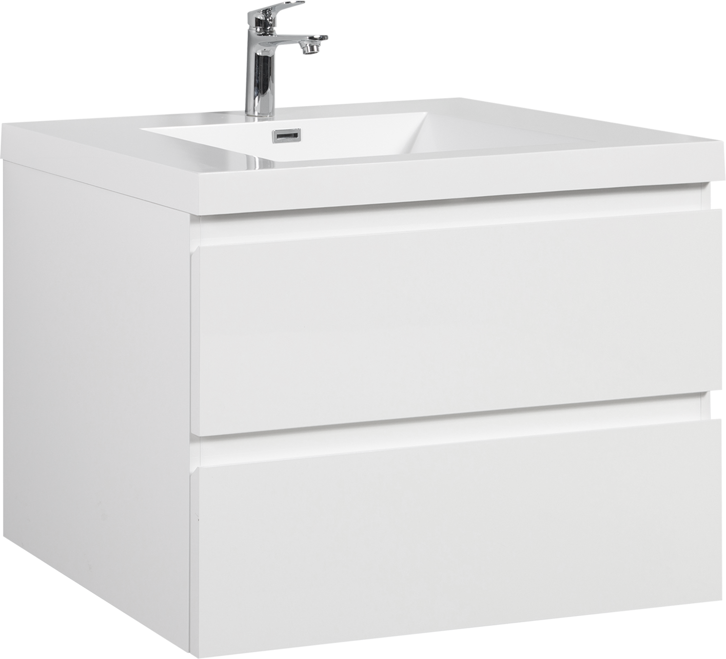 36" Floating Bathroom Vanity With Sink, Modern Wall Mounted Bathroom Storage Vanity Cabinet With Resin Top Basin And Soft Close Drawers, Glossy White 24V11 36Gw 2 Glossy White Bathroom Wall Mounted