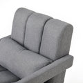 Modern Upholstered Accent Chair, Comfortable Linen Fabric With A Pillow For Living Room,Bedroom.Linen, Dark Grey Dark Grey Primary Living Space Modern Pine Foam Wood Fabric