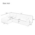 Modern Large L Shape Modular Sectional Sofa For Living Room, Bedroom, Salon, 2 Piece Free Combination, Simplified Style Old Sku:Wy000356Aaa Beige Polyester 3 Seat