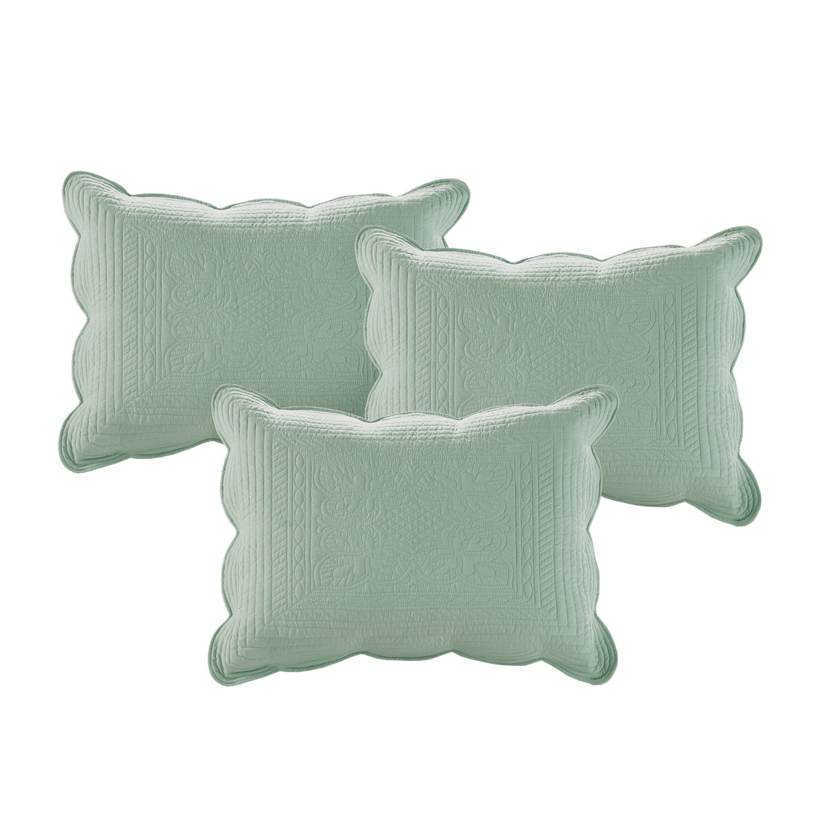 6 Piece Reversible Soped Edge Daybed Cover Set Seafoam Daybed Seafoam Microfiber