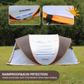 4 6 Persons White Light Orange Pop Up Boat Tent White Light Orange Polyethylene