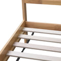 King Size Bed With Rattan Headboard, Two Storage Drawers, Rubber Wood Bed With Enhanced Support Salts And Feet,White Oak King White Oak Rubber Wood