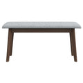 Carlos Fabric Upholstered Solid Wood Bench Grey Fabric