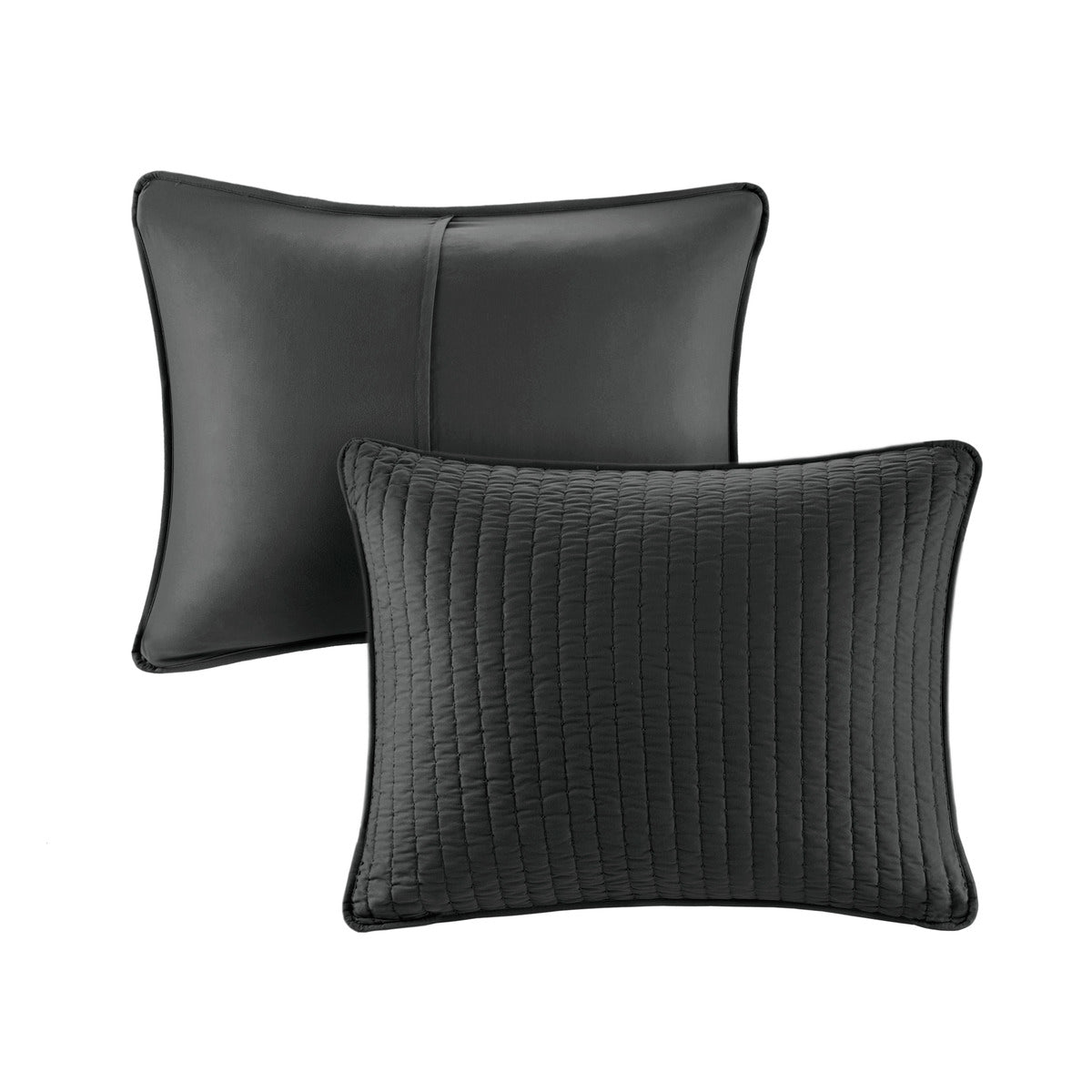 2 Piece Quilt Set Black Twin Twin Xl Twin Black Microfiber