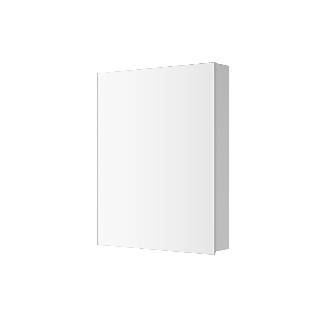 24'' W X 30'' H Bathroom Mirror Medicine Cabinet Wooden Door Medicine Cabinets For Bathroom, Wall Mounted Recessed Or Surface, Bathroom Mirror With Storage, Left Opening Door White Engineered Wood