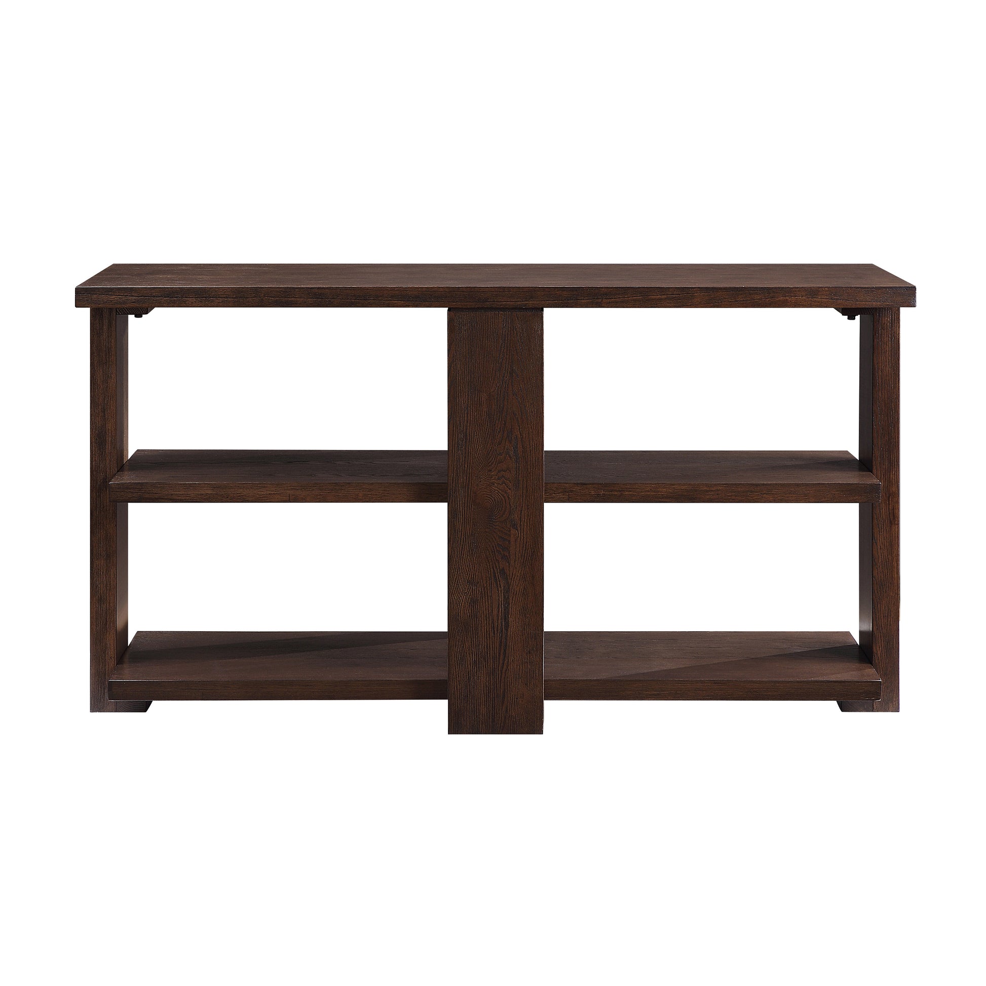 Walnut Sofa Table With 2 Shelf Walnut Primary Living Space Poplar Rectangular Shelves Console Tables Rectangular Wood Sled