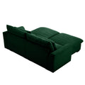 Corduroy Two Seater Sofa With 2 Storage Footrest,2 Seater Sectional Deep Seat Sofa,Comfy Couches For Living Room,Green Sofa Green Corduroy 2 Seat