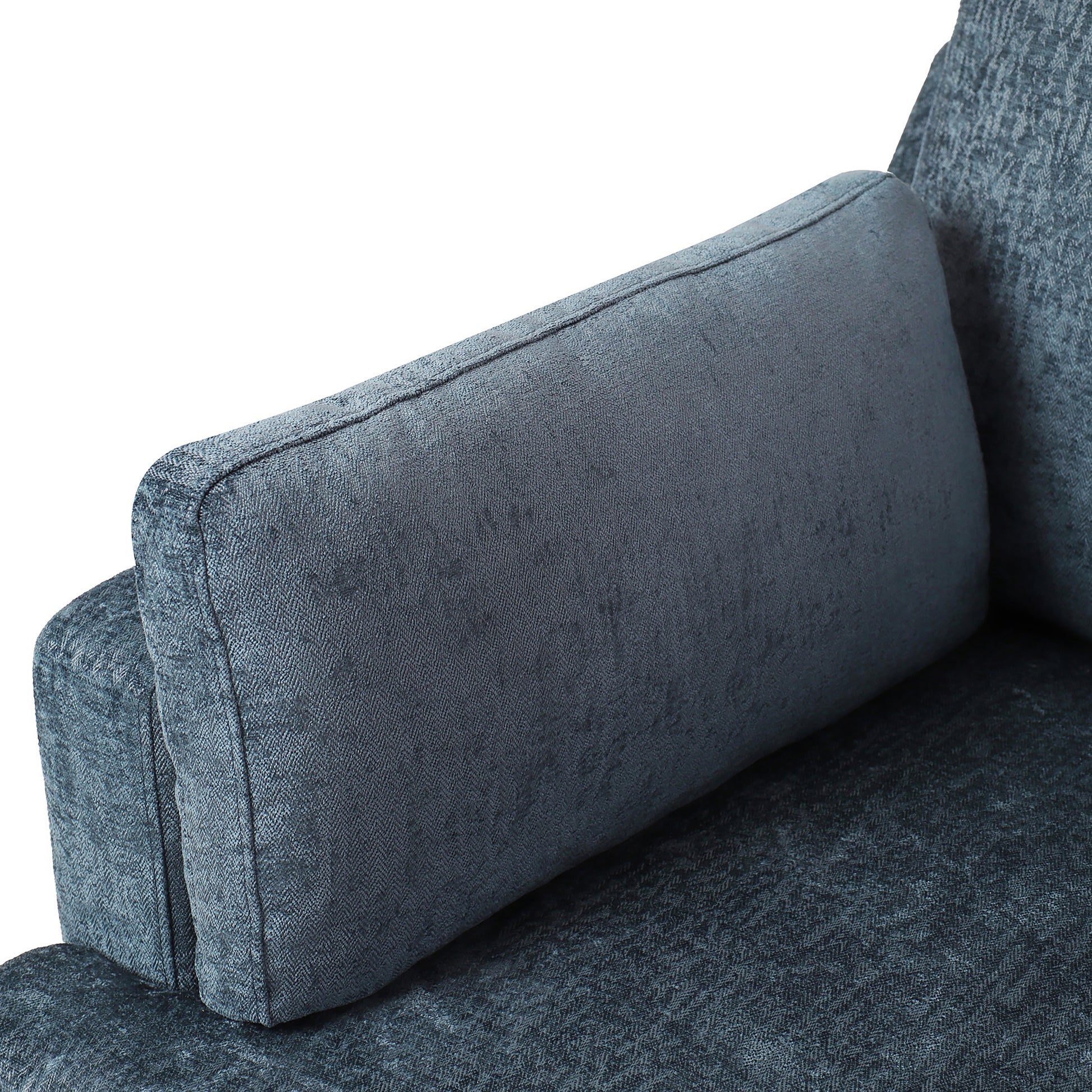 Oversized Accent Chair Comfortable Armrest Cushions, Versatile Neutral Style, Elegant Design, Durable Frame Blue Blue Polyester