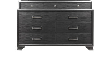 Civic Grey Dresser Gray Solid Wood Mdf
