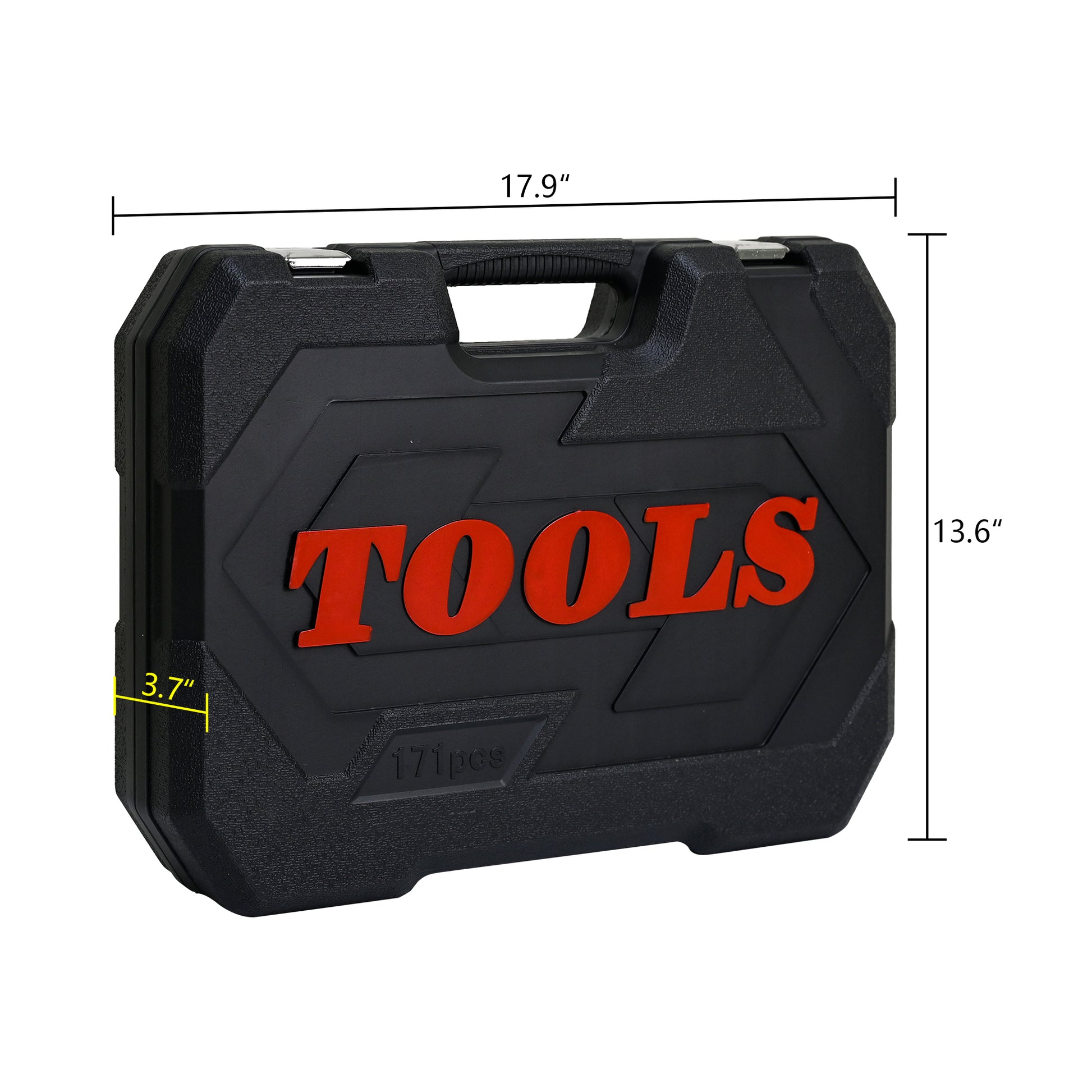 Tool Set Socket And Ratchet Wrench Toolbox, 171Pcs Tool Box, Universal Home Car Repair Tool Set For Men And, Perfect For Homeowners, Diy Enthusiasts, And Mechanics Black Carbon Steel