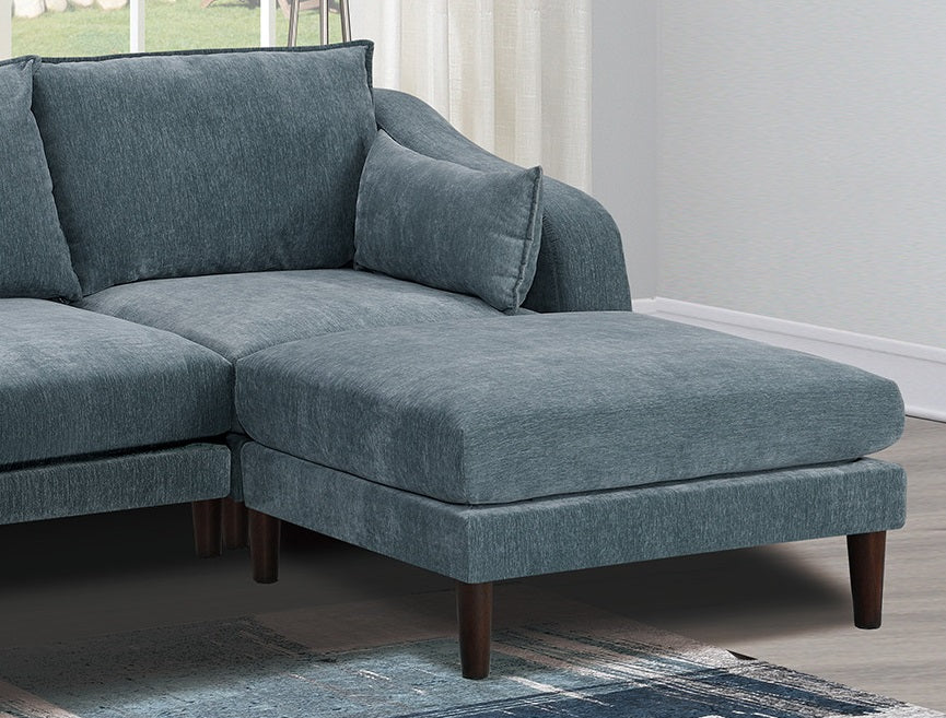 Gorgeous Mineral Color Laf Raf One Arm Chair Morgan Fabric 1Pc Chair Pillow Soft Cushion Wood Legs Living Room Furniture Grayish Primary Living Space Classic,Contemporary,Modern Fabric