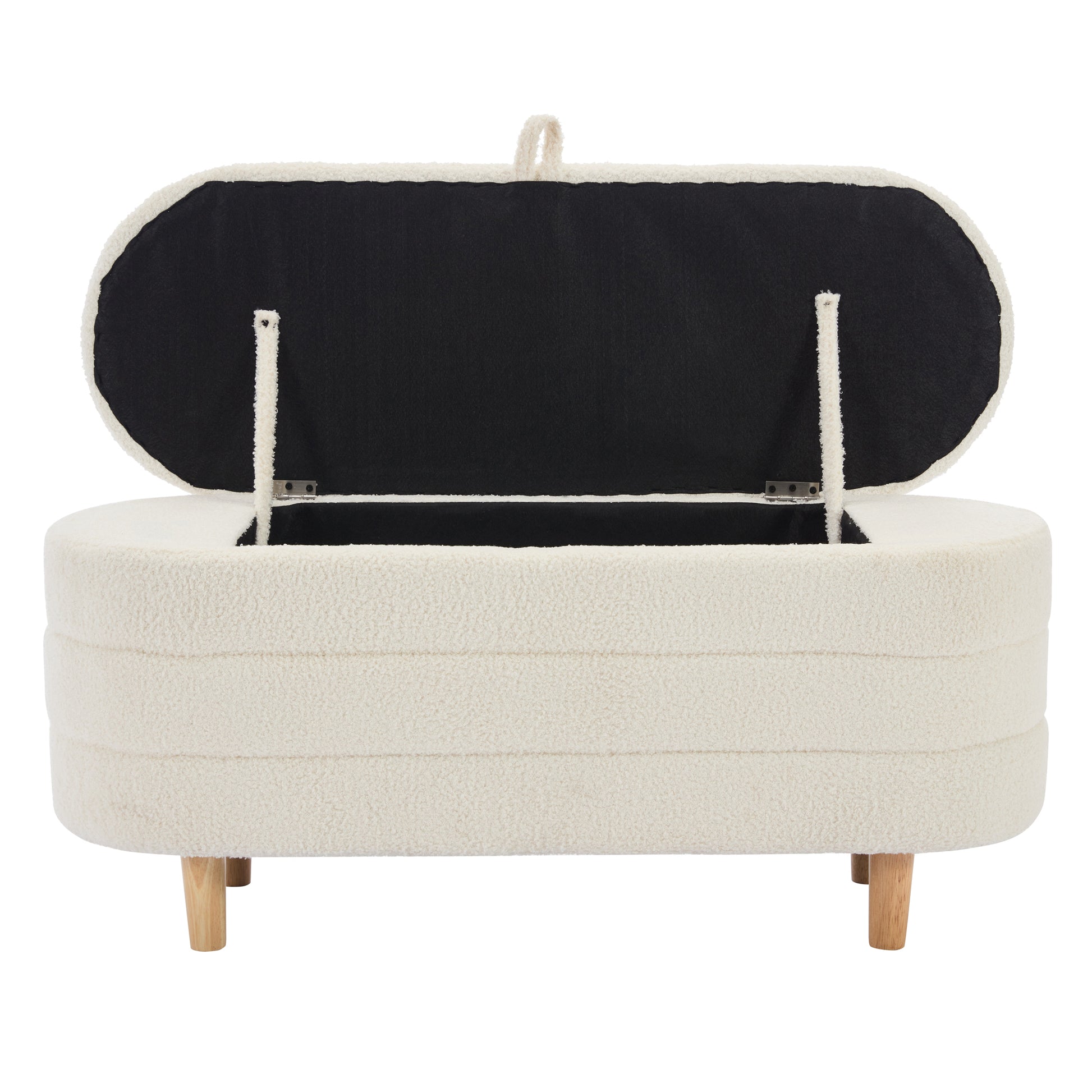 2 Pieces Bedroom Sets Full Size Flower Shaped Upholstered Led Platform Bed With Storage Ottoman Sherpa Fabric, White Full White 2 Piece Set Wood