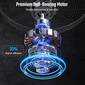 20 Inch High Velocity 3 Speed, Black Wall Mount Fan Black Metal