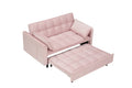 Modern Velvet Sofa, Sofa Pull Out Bed, Smallseat Casual Sofa With Back, With Pillow, Pockets, Living Room Furniture, 3 In 1 Convertible Sleep Sofa Bed. Pink Velvet 2 Seat