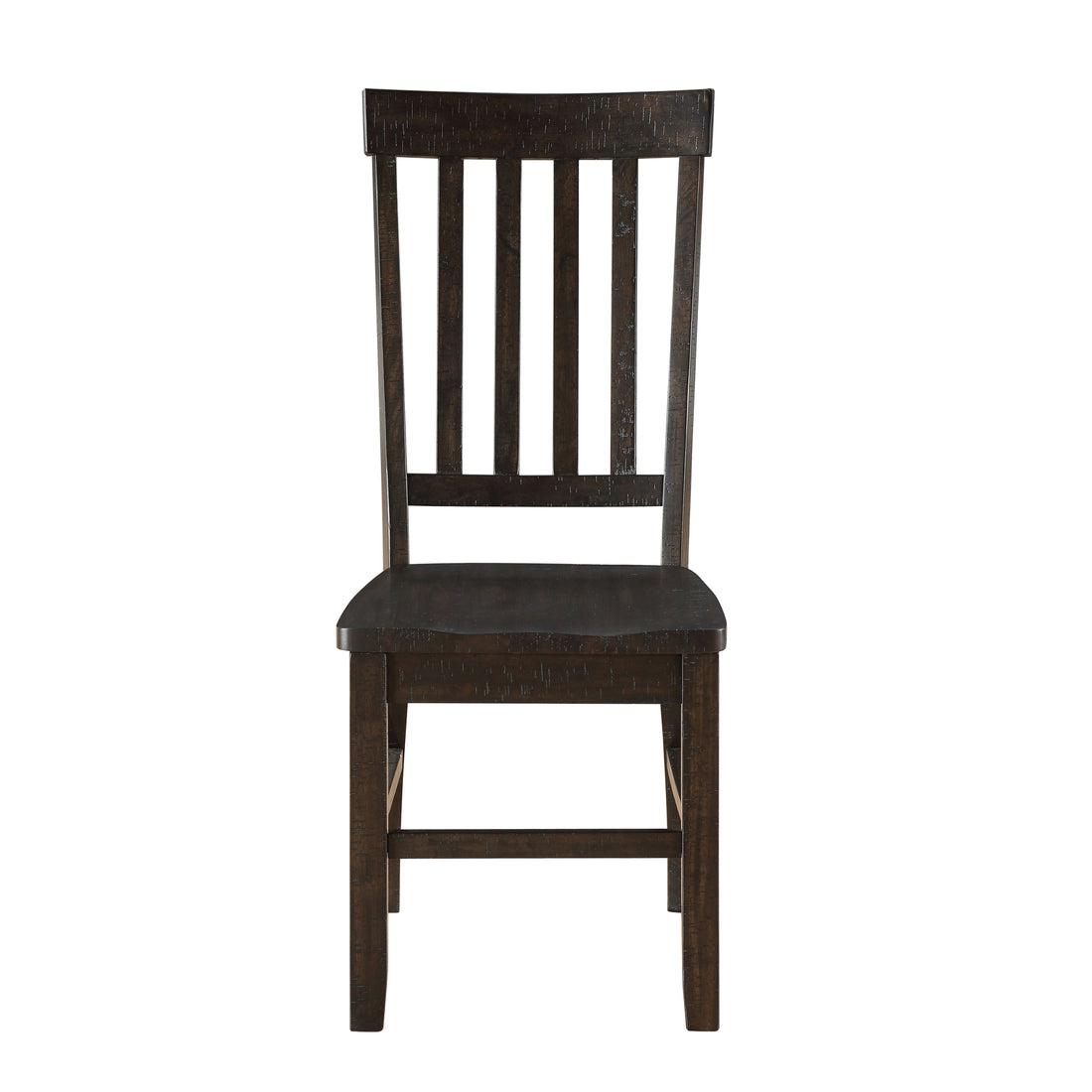 Rustic Walnut Slat Back Side Chairs Set Of 2 Solid Rustic Dining Room Traditional Side Chair Acacia Slat Back Set Of 2 Wood