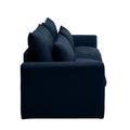 Modern Sofa 2 Seater Corduroy Fabric Sofa With Armrests For Apartment Living Room, Bule Blue Corduroy 2 Seat
