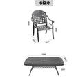 Cushions In Random Colors 5 Piece Set Of Cast Aluminum Patio Furniture With Cushions Yes Dining Set Black Seats 4 Rust Resistant Frame Water Resistant Cushion Garden & Outdoor Complete Patio Sets Aluminium