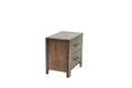 Oak Finish 1Pc Nightstand Wooden Bedside Table 2X Drawers Storage Bedroom Furniture Oak 2 Drawers Bedroom Bedside Cabinet Contemporary,Modern,Transitional Rubberwood Easy Assembly Oak Particle Board