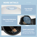 Pawhut Cat Litter Box With Lid, Covered Litter Box W High Sides, Air Freshener, Large Two Way Entrance Kitty Litter Box, Foldable, Easy Clean, White, And Black Black Abs