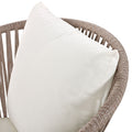 7 Pieces Patio Dining Set, All Weather Outdoor Furniture Set With Dining Table And Chairs, Acacia Wood Tabletop, Metal Frame, For For Garden, Backyard, Balcony, Beige Yes Beige Seats 6 Garden &