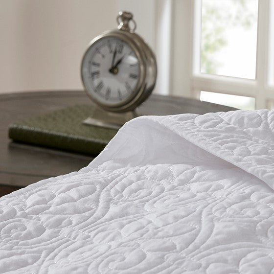Reversible Quilt Set White Twin Twin Xl White Cotton