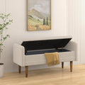 Teddy Velvet Storage Stool, ,With Storage Space, Suitable For Apartments, Living Rooms And Bedrooms Beige 45.98