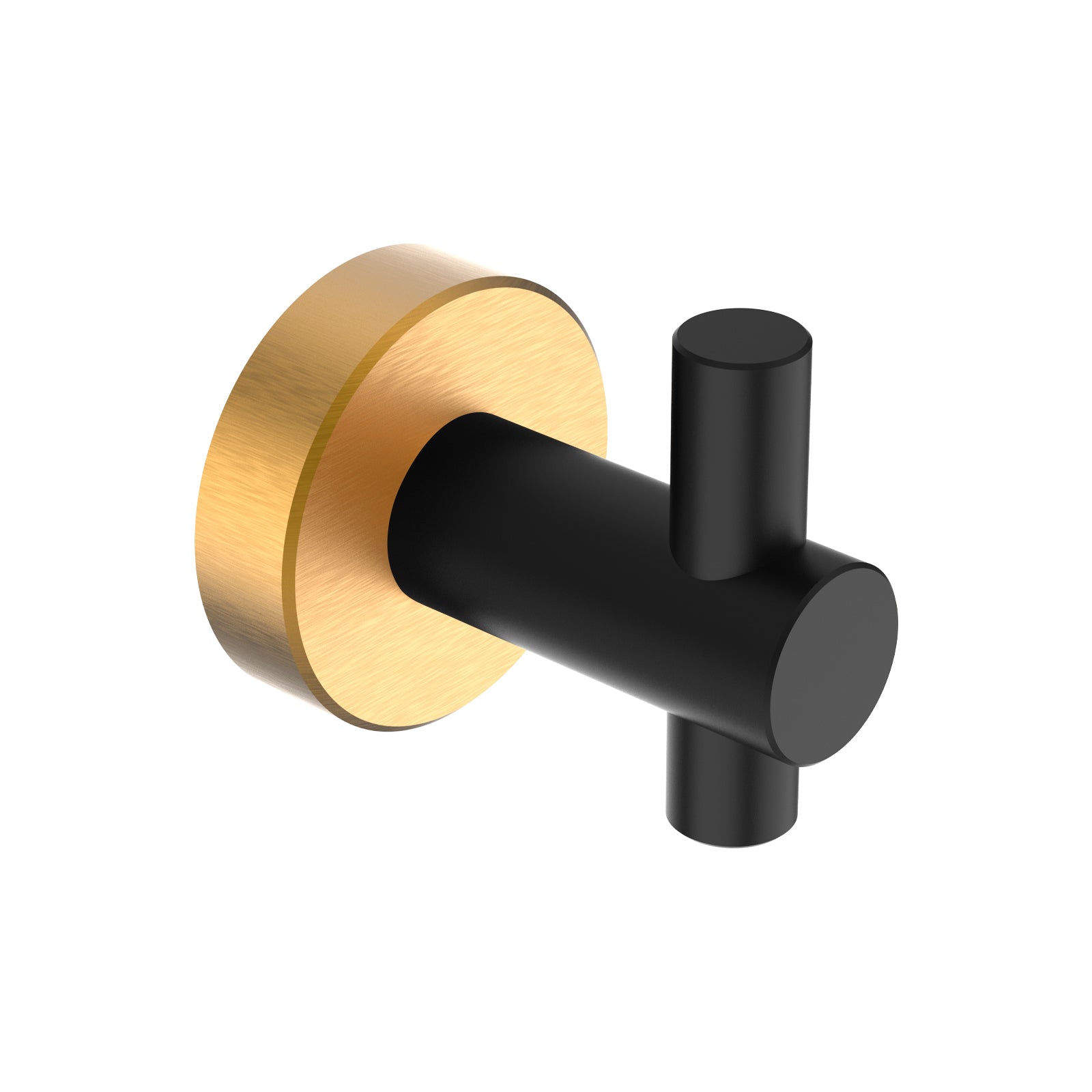 Round Base Wall Hanging Hook With Screws Black Gold Hook, 4 Pack, For Entry Shoe Cabinet, Wardrobe Bathroom Bedroom Furniture Hardware Black Gold Metal