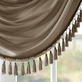 Faux Silk Waterfall Embellished Valance Bronze 38X46