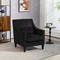 Coolmore Modern Accent Chair,Upholstered Armchair With Scooped Arms For Bedroom,Apartment,Studio,Office,Waiting Room Black Corduroy Black Primary Living Space Foam Corduroy