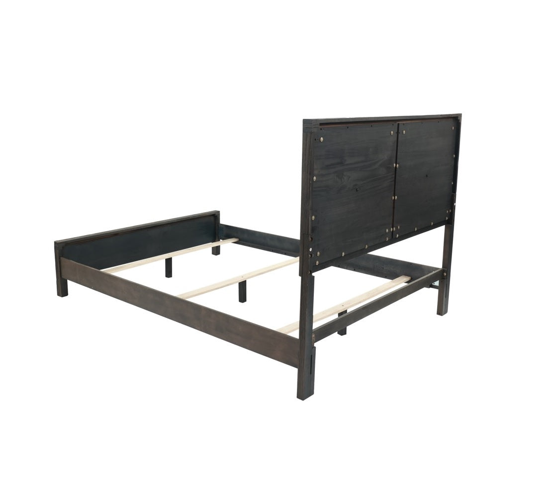 Rustic Contemporary Espresso 1Pc Queen Size Bed Wooden X Design Hb Unique Look Bedroom Furniture Box Spring Required Queen Espresso Espresso Wood Bedroom Contemporary,Modern,Transitional Rubberwood