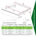 Garlugh Da4734C Series Door Window Awning Canopy Made Of 0.137 Inch Thick Crystal Solid Polycarbonate Sheet And Aluminum Alloy With Valance In Size Of 47