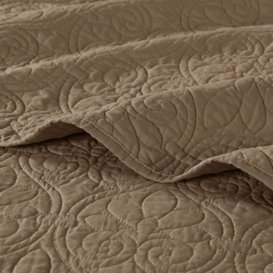 Reversible Bedspread Set Mocha Queen Mocha Cotton