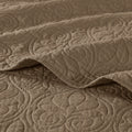 Reversible Bedspread Set Mocha Queen Mocha Cotton