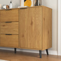Sideboard Buffet Cabinet With Storage, Wood Coffee Bar Cabinet, 47.2